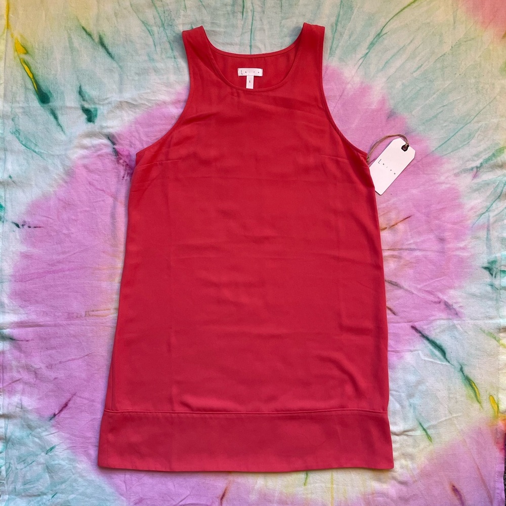 NWT Leith Coral Sharon Racerback Shift Dress | Size S